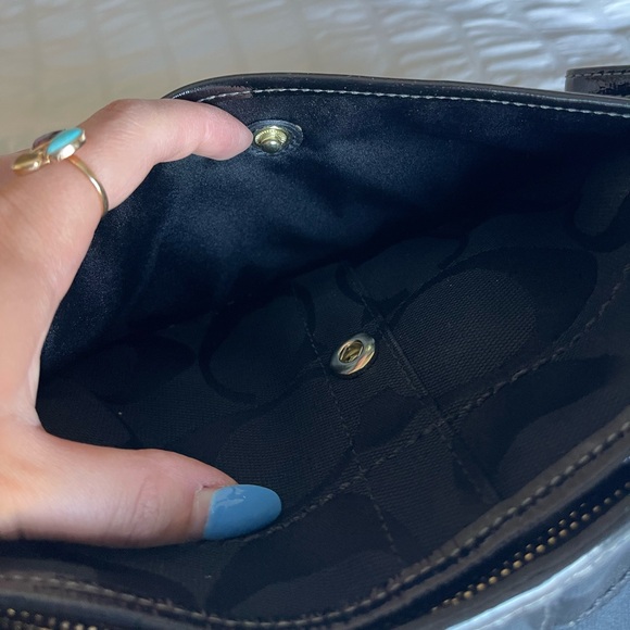 COACH Y2K Signature 11600 Hobo Leather & Canvas Shoulder Bag - Picture 9 of 14